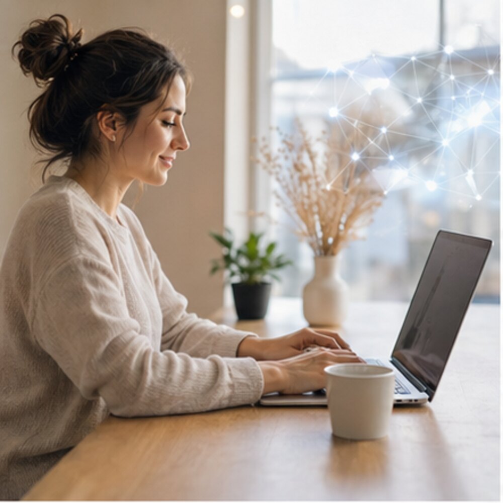 Automatiser ses tâches avec l'IA quand on travaille seul - illustration professionnelle par Clara Morel