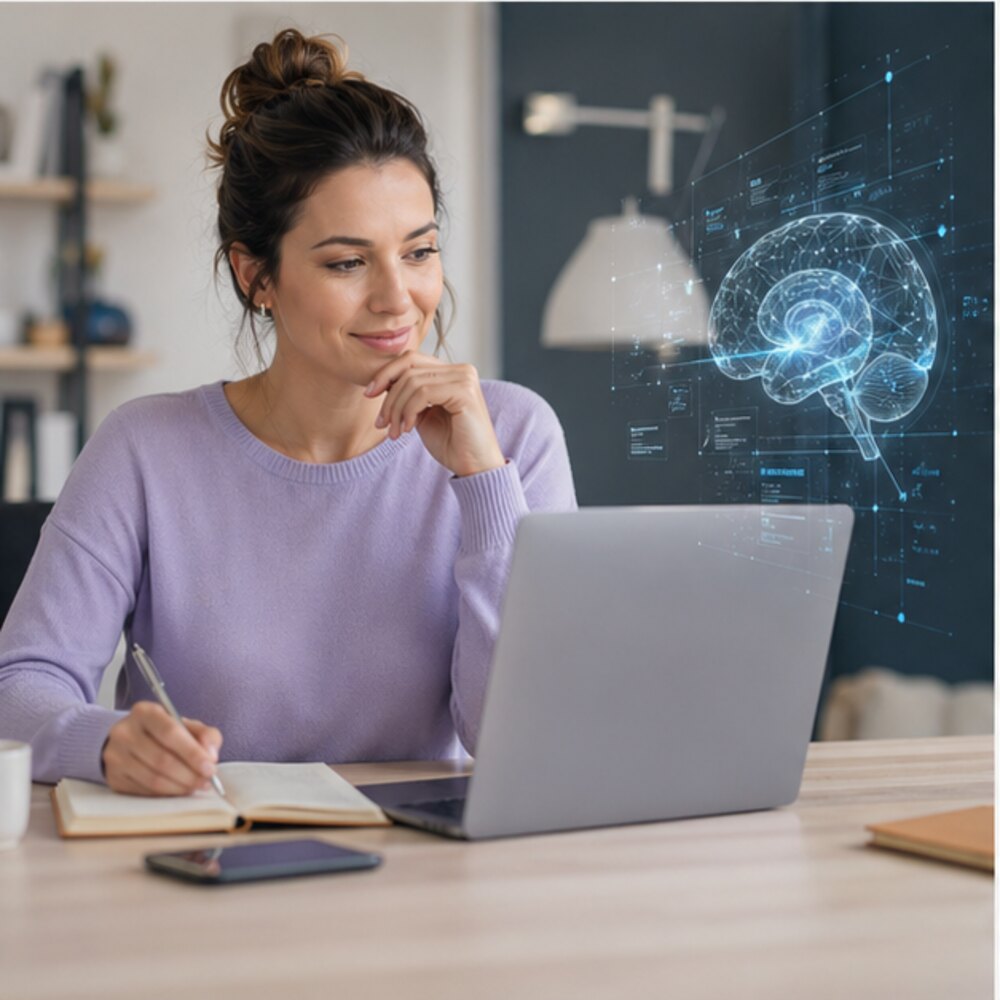 Utiliser ChatGPT pour développer son business - illustration professionnelle par Clara Morel